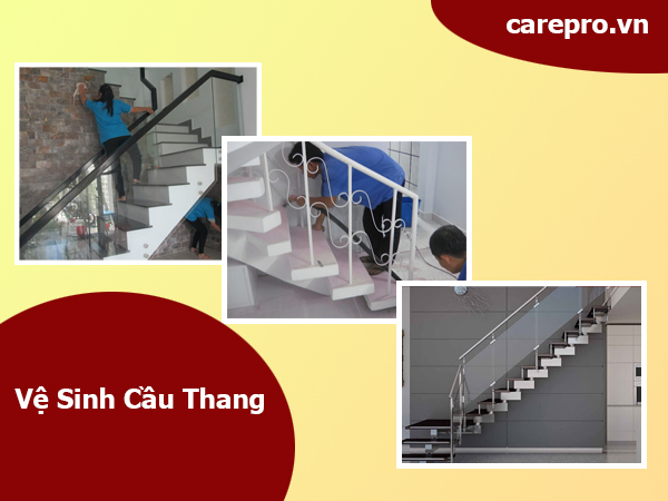 Vệ sinh cầu thang sạch sẽ