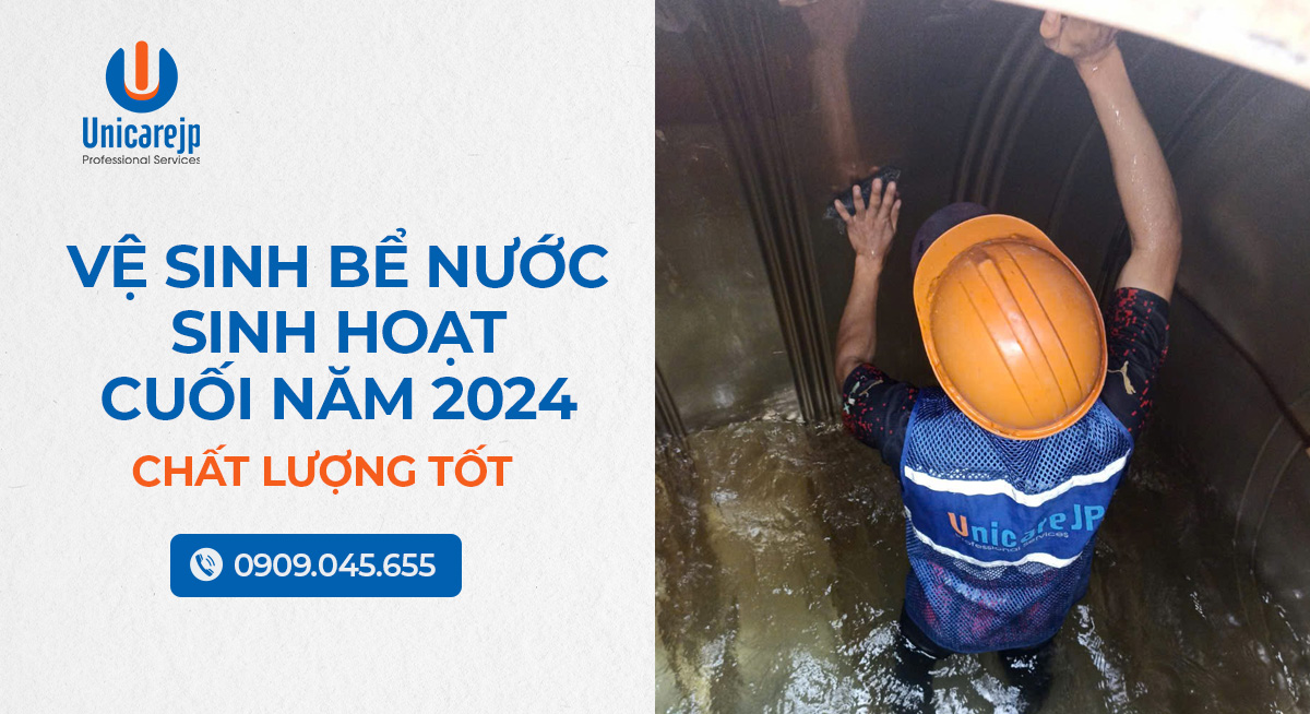 Vệ sinh bể nước sinh hoạt cuối năm 2024