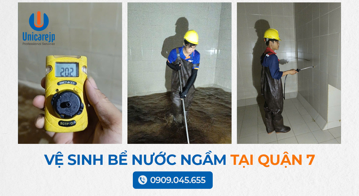Vệ sinh bể nước ngầm quận 7