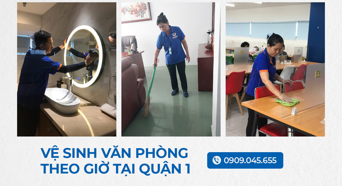 Vệ sinh văn phòng theo giờ tại quận 1