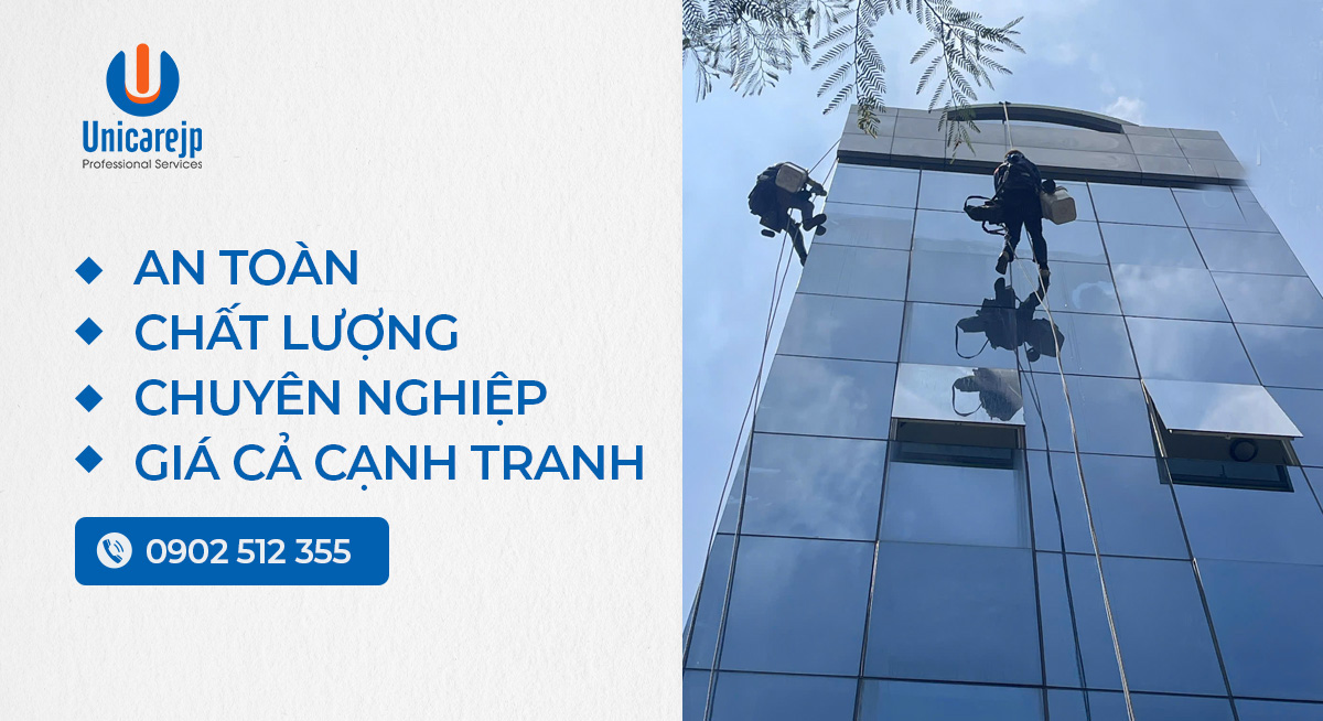 Vệ sinh kính tòa nhà tại quận 3