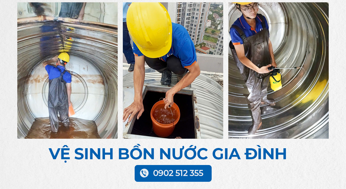 Vệ Sinh Bồn Nước Gia Đình