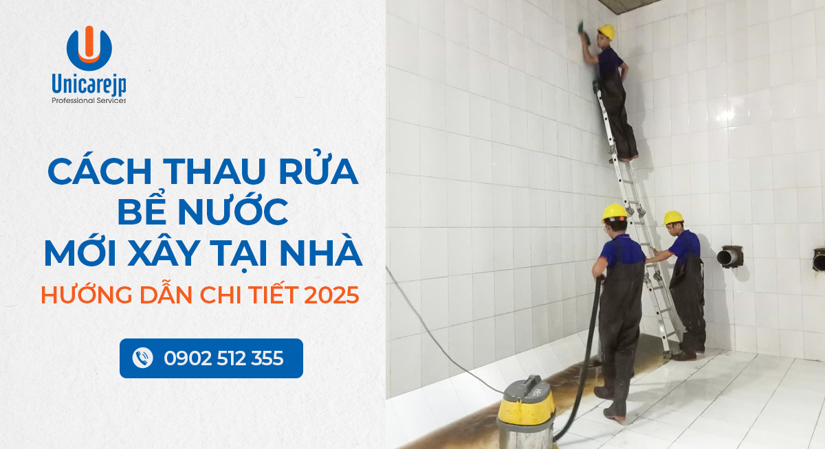 Cách thau rửa bể nước mới xây tại nhà