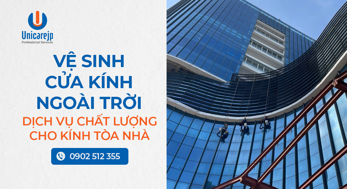 Vệ sinh cửa kính ngoài trời