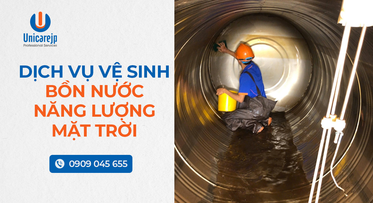 Dịch vụ vệ sinh bồn nước năng lượng mặt trời
