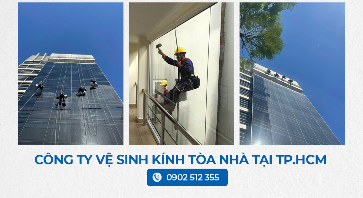 Dịch vụ vệ sinh kính tại quận 6