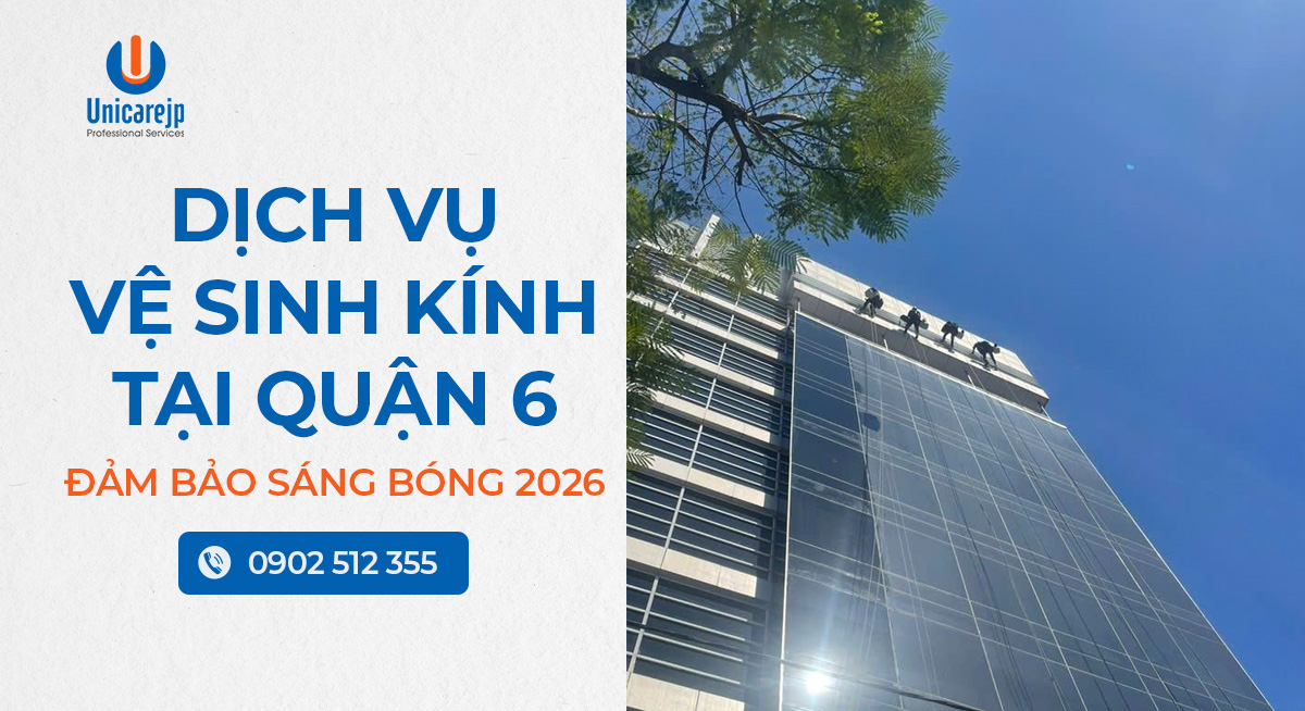 Dịch vụ vệ sinh kính tại quận 6
