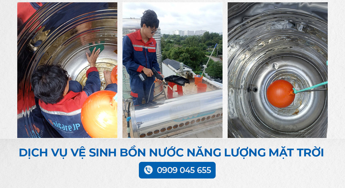 Dịch vụ vệ sinh bồn nước năng lượng mặt trời