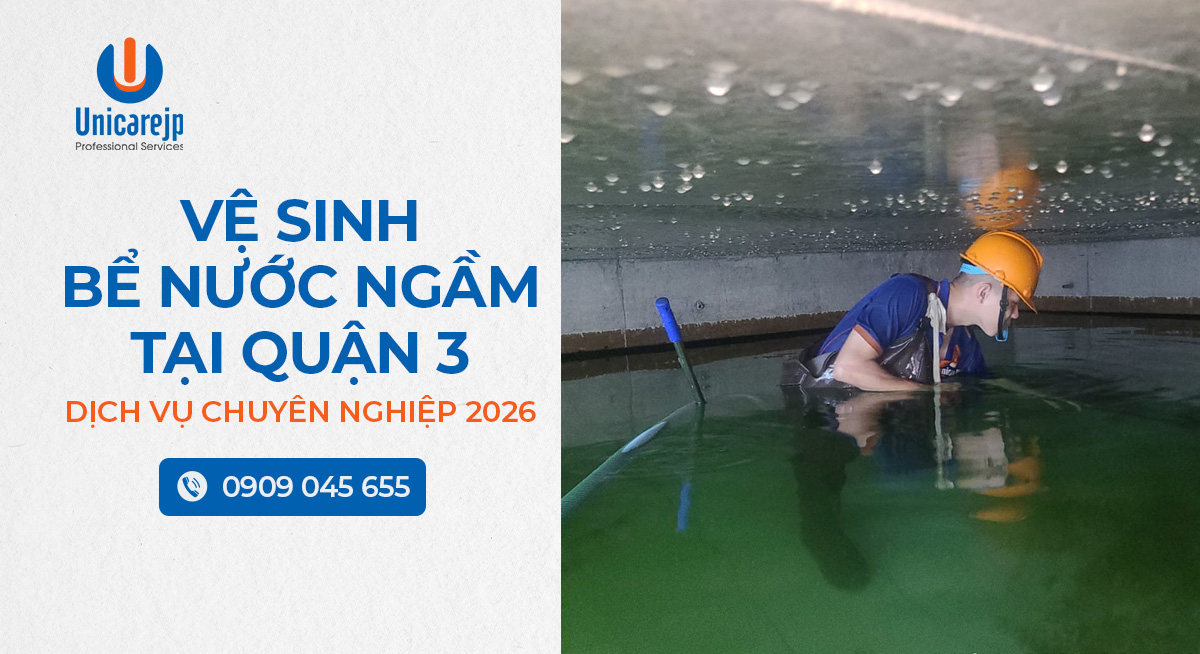 Vệ sinh bể nước ngầm tại quận 3