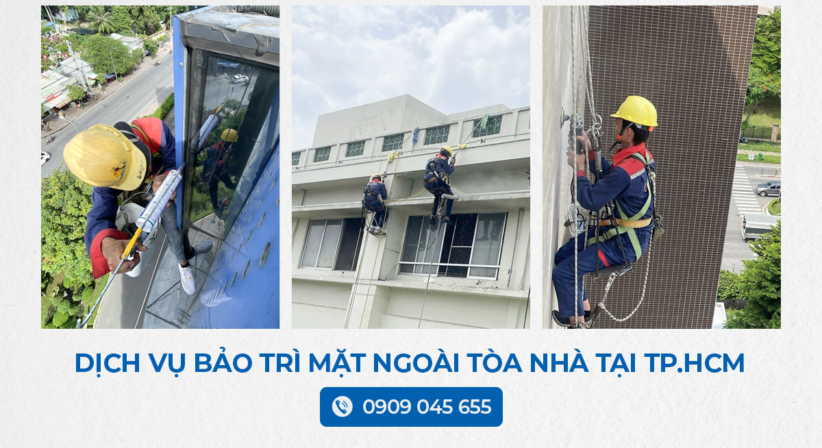dịch vụ bảo trì mặt ngoài tòa nhà tại tp.hcm